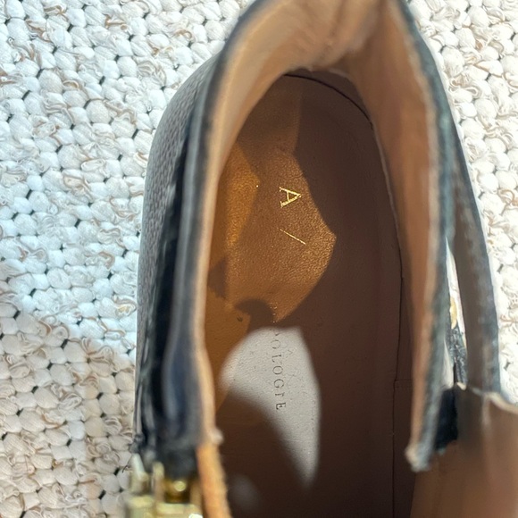 Anthropologie Black Leather Ankle Booties - Picture 10 of 11